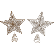 Toppstjärna 3D Guld & Champange 1-p (2 olika) Festive.