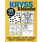 Kryss & blandat : 175 bokstavspussel med kryss, korsord, krypto, sökord.