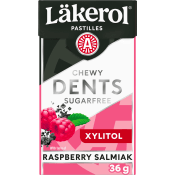 Pastill Dents Hallon Salmiak 36g Läkerol.