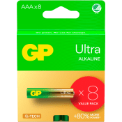 Batteri GP Ultra Alkaline AAA/LR03 8-pack GP.