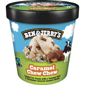 Glass Caramel Chew Chew 465ml Ben & Jerrys.