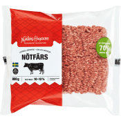 Nötfärs Fethalt 10-12% 800g Nyhléns Hugosons.