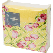 Servettbox Påsk Tulpan 33cm 75-p ICA.