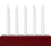 Batteriljusstake Röd Lea 1st Markslöjd.