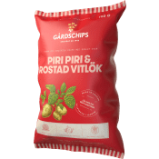 Chips Piri piri Rostad Vitlök 150g Gårdschips.