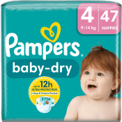 Blöjor Baby Dry Strl 4 9-15kg 47-p Pampers.