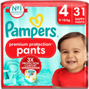 Byxblöjor Premium Protection Pants Strl 4 9-15kg 31-p Pampers.