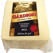 Gårdsost 28% Mild ca 1000g Ockelbo Ost.