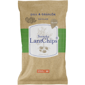 Chips Dill & Gräslök Räfflade 200g Svenska LantChips.