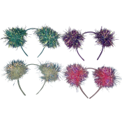 Diadem glitterpompoms 4olika Festive.