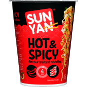 Nudlar i kopp Hot & Spicy 65g Sun Yan.