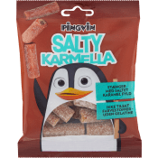 Toms Salty Karmella, sockerkanderad fylld lakrits med kolasmak Påse 80g..