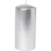 Blockljus shiny Silver 15cm ICA.