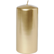 Blockljus shiny guld 15cm ICA.