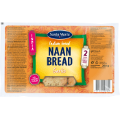 Naan Bread Garlic 260g Santa Maria.