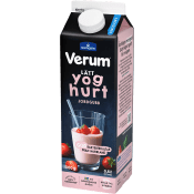Lättyoghurt Jordgubb Laktosfri 0,5% 1000g Verum®.
