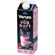 Lättyoghurt Hallon 0,5% Laktosfri 1000g Verum®.