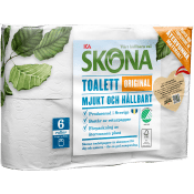 Toalettpapper Original 6-p Miljömärkt ICA Skona.