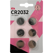 Knappcellsbatteri CR2032 6-p Rosa Bandet.