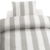 Bäddset Block stripe grå 150x210 Borganäs.