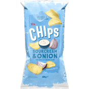 Chips Sourcream & Onion 200g ICA.