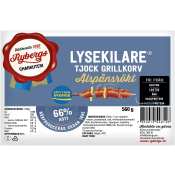 Grillkorv Tjock Lysekilare 66% Kötthalt 560g Rybergs.
