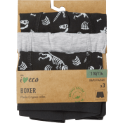 Boxer Axel 3p svart aop 110/116 ICA I love eco.