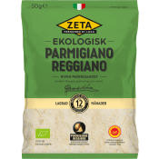 Parmigiano Reggiano riven 16 mån Ekologisk 50g Zeta.