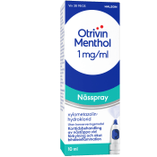 Nässpray Menthol 1mg/ml 10ml Otrivin.
