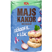 Majskakor gräddfil & lök 125 g ICA.