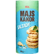 Majskakor Lättsaltade 130g ICA.