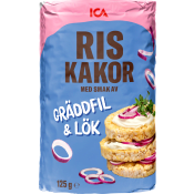 Riskakor gräddfil & lök 125g ICA.