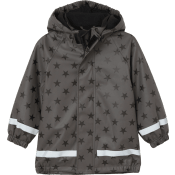 Regnjacka grå stjärnor varmfodrad 98/104 mywear.