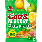Godispåse Äkta Frukt Sour Gott & Blandat 180g Malaco.