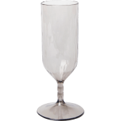 Champagneglas hamrat plast grå 15cl ICA.