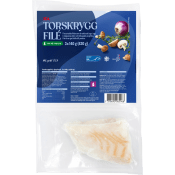 Ryggfilé av Torsk Fryst 3-p 420g ICA.