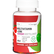 Multivitamin + Zink Tuggisar Kosttillskott 60-p ICA Hjärtat.