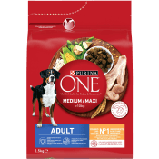 Hundmat Adult Kyckling & Ris Medium/Maxi 2.5kg Purina One.