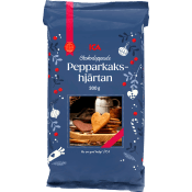 Pepparkakshjärtan Chokodoppade 300g ICA.