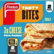 Pizza pockets Tre ostar 250g Findus.