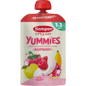 Barnmat Yummies hallon 1år 120g Semper.
