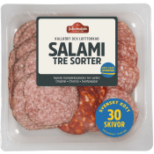 Salami Tre sorter 80g Jakobsdals.