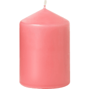 Blockljus rosa H10cm.