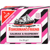Fisherman's Friend Salmiak Raspberry Sockerfri 3-p.