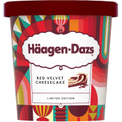 Red velvet cheesecake 420ml Häagen Dazs.