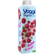 Yoghurt Original Hallon 2% 1000g Yoggi®.