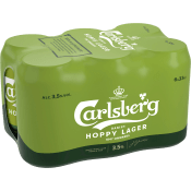 Öl Hoppy Lager 3,5% 33cl 6-p Carlsberg.