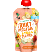 Fruktsmoothie Banan & persika 6m 120g ICA I love eco.