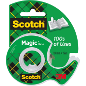Tejp med hållare Osynlig Scotch Magic.