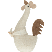 Tupp 20cm beige linnetyg.